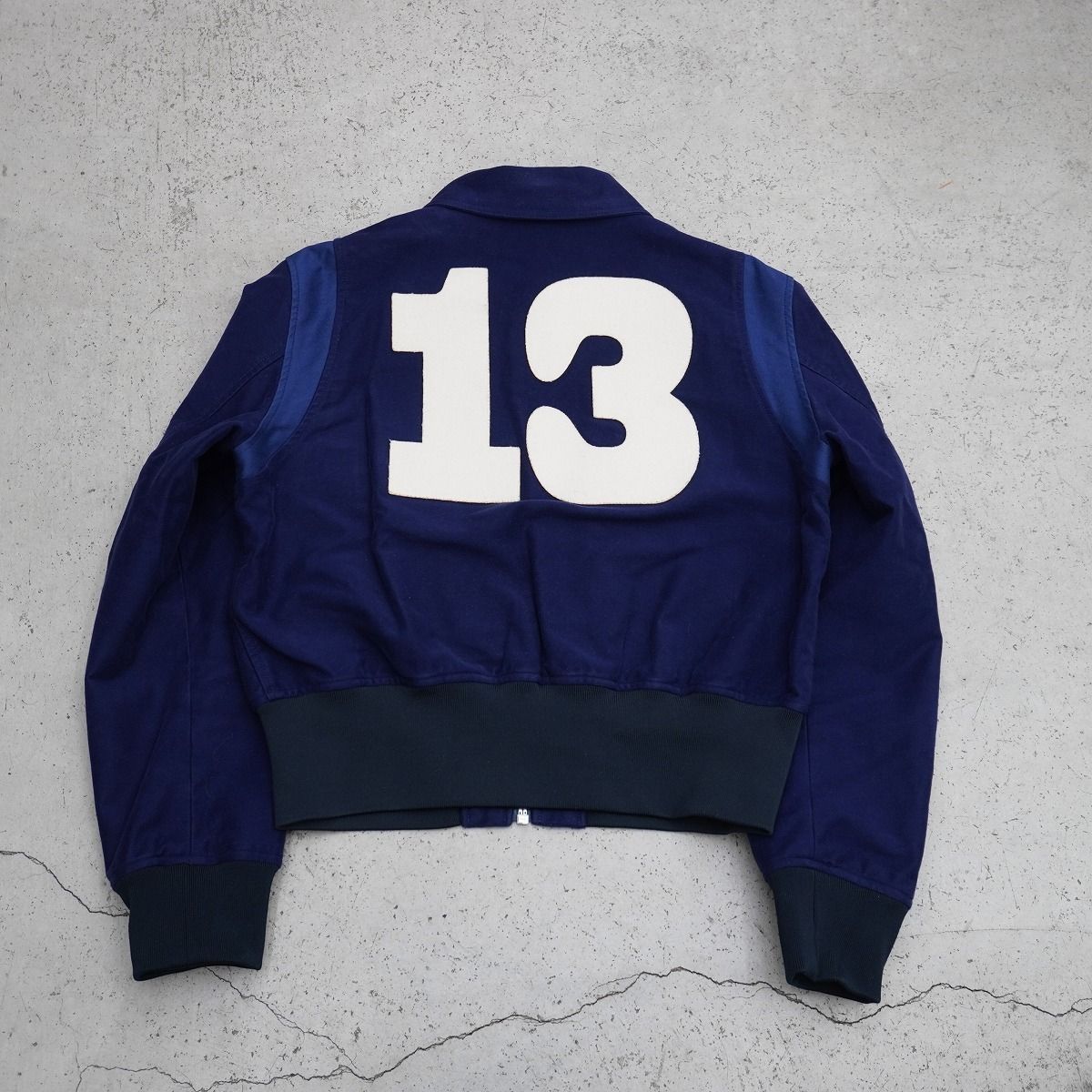 正規 美品 MASU エムエーエスユー 13 STADIUM JACKET NAVY MFFW-BL0123