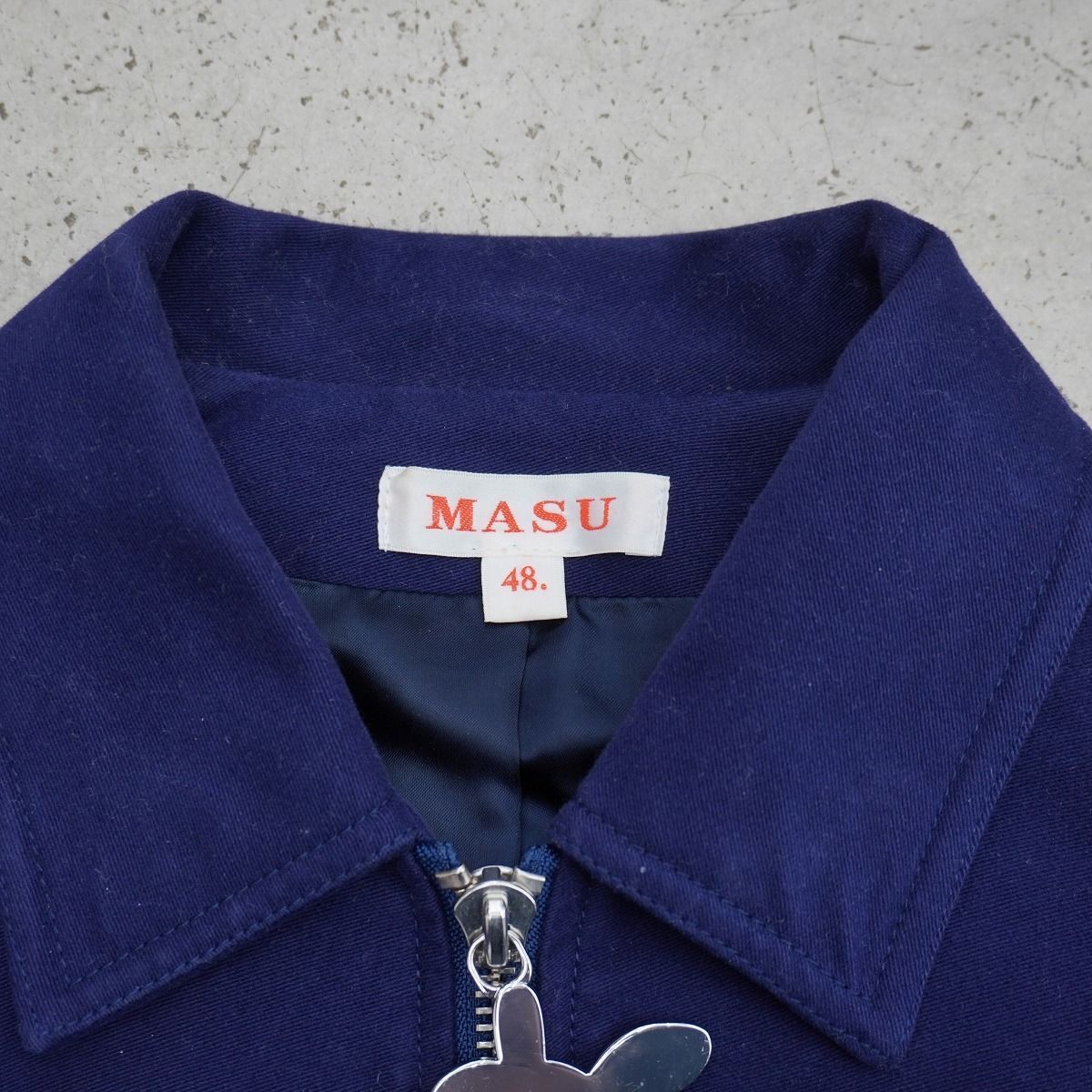 正規 美品 MASU エムエーエスユー 13 STADIUM JACKET NAVY MFFW-BL0123 