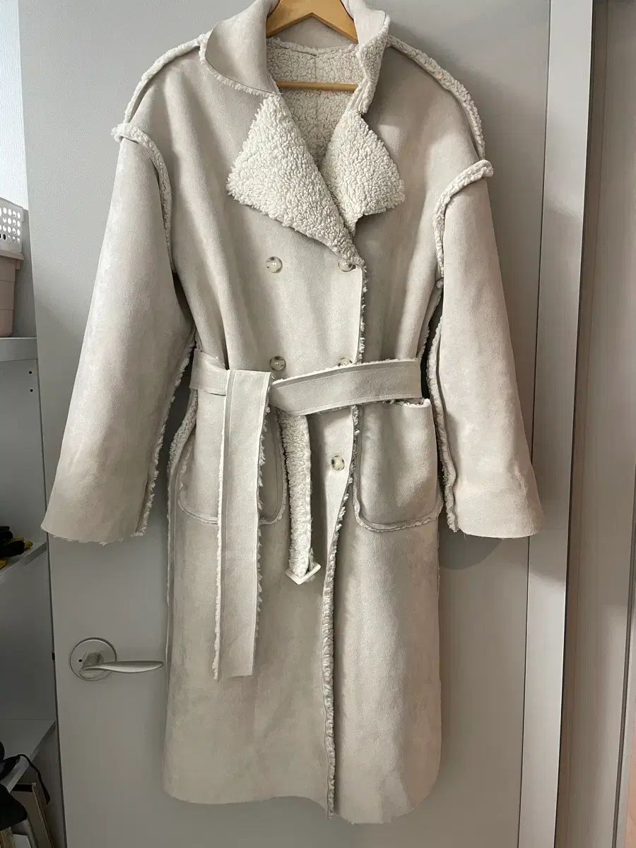 リバーシブル シープスキン ロング ムートン