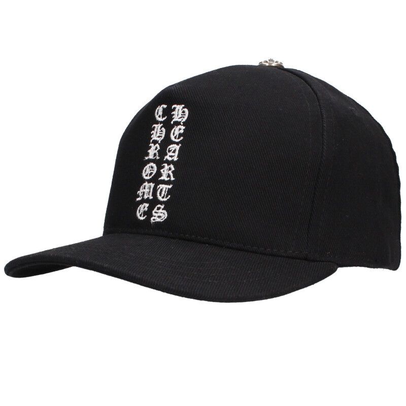 クロムハーツ サイズ:OS  TRUCKER CAP デニムトラッカー ヴァーティカルロゴ刺繍キャップ帽子 中古 OS06 クロムハーツ TRUCKER CAP/デニムトラッカー ヴァーティカルロゴ刺繍