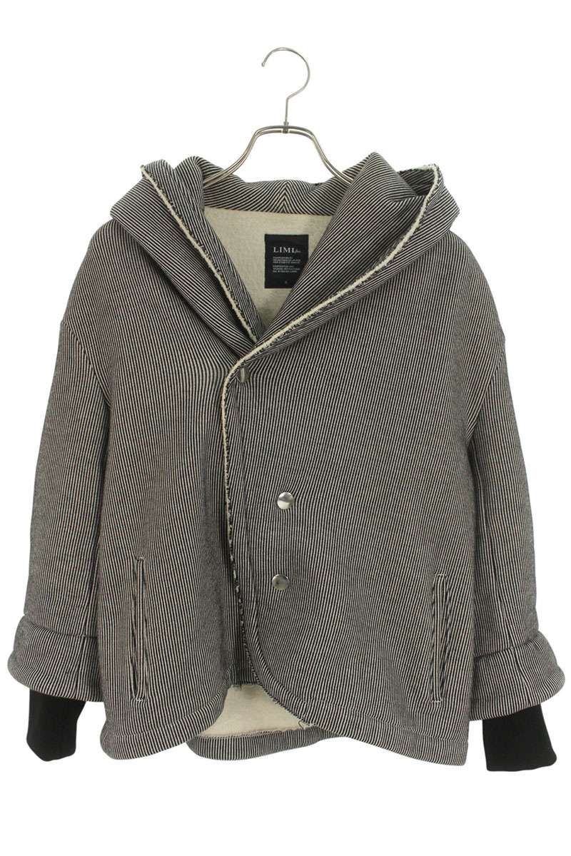 リミフゥ サイズ:S  LR-J16-009 ストライプ柄フーデッドブルゾン 中古 BS99 リミフゥ LR-J16-009 ストライプ柄フーデッドブルゾン レディース S