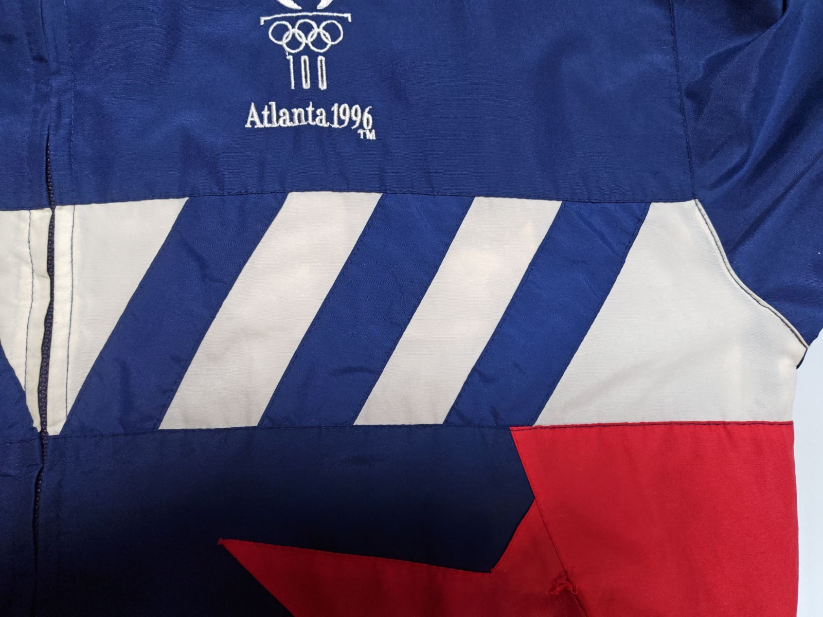 ブラジル/96/H #18 ロナウジーニョ アトランタ五輪着用モデルＬサイズ 90s LOGO7 オリンピック アトランタ五輪USAモデル ナイロンジャケット