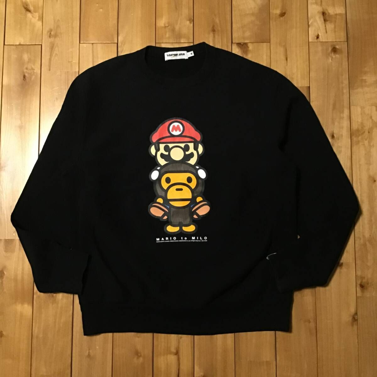 Nintendo × BAPE マリオ マイロ 長袖スウェット Mサイズ a bathing ape