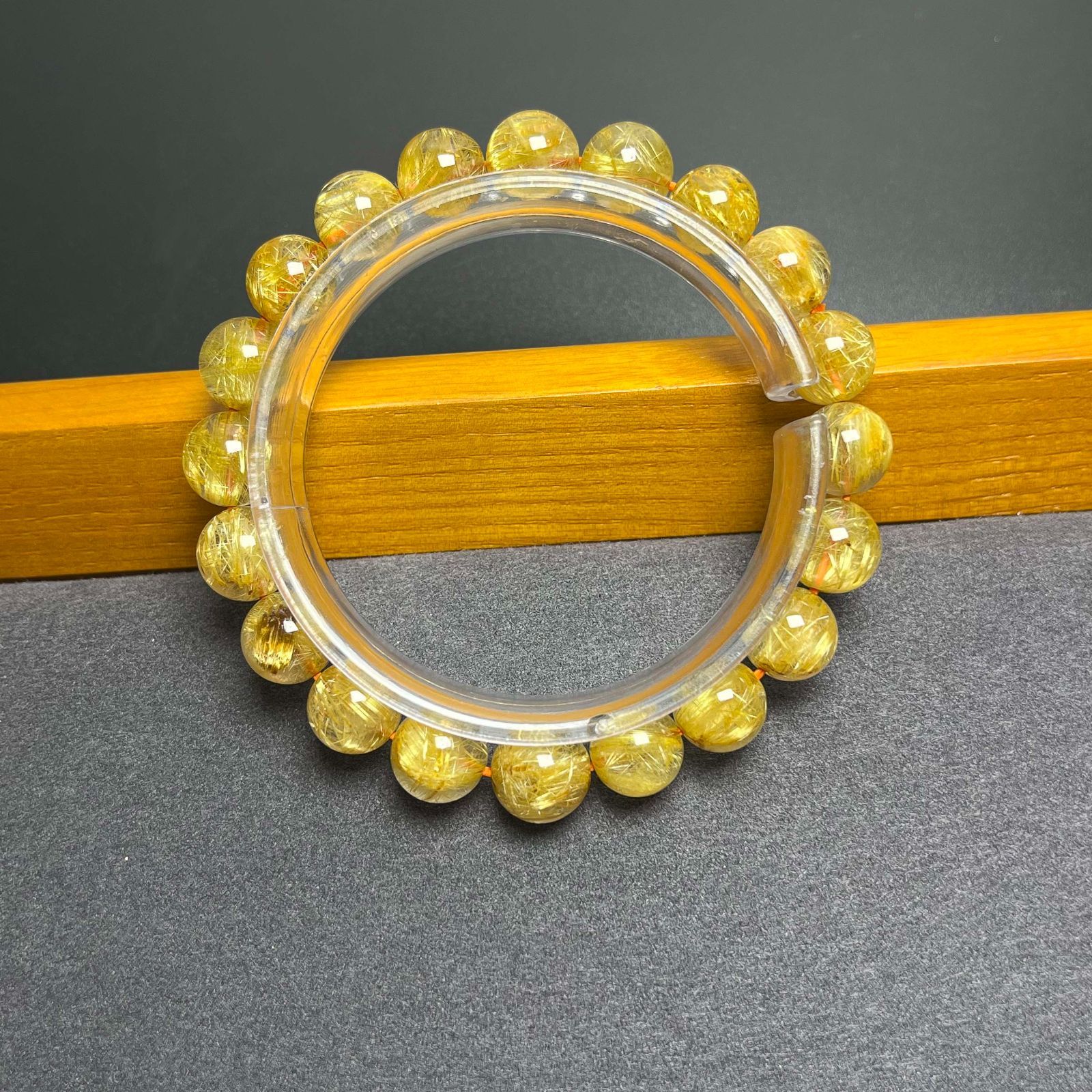 極上美品【120A極!極満針ルチルクォーツ】ブレスレット パワーストーン 天然石 金運 9.9-10.7mm ZB9908