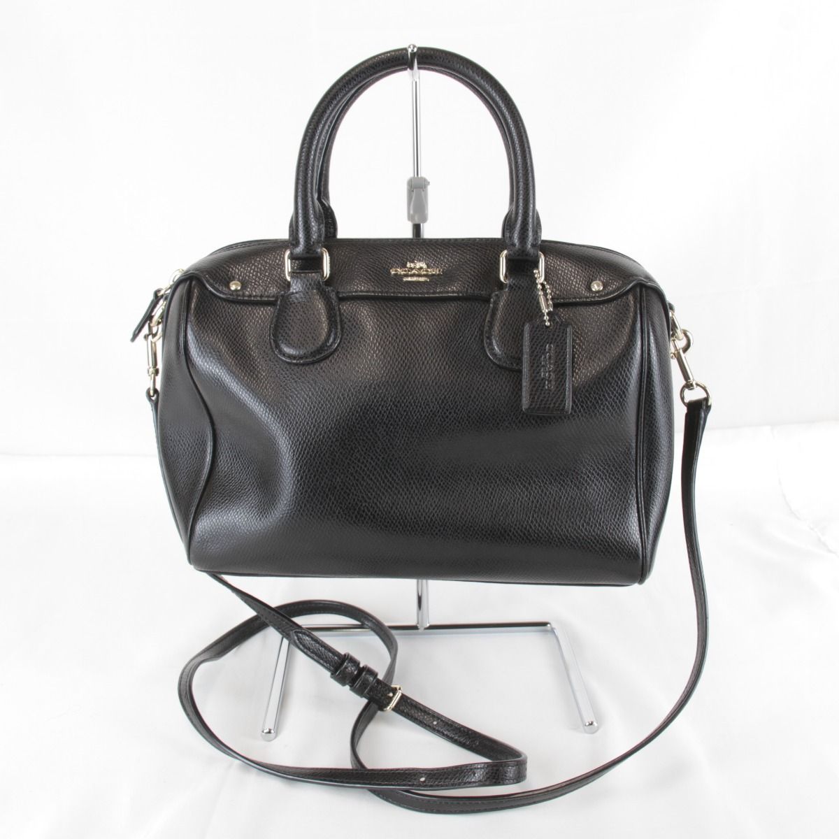 USED』COACH【コーチ】 2WAY ブラック ショルダーバッグ ハンドバッグ 