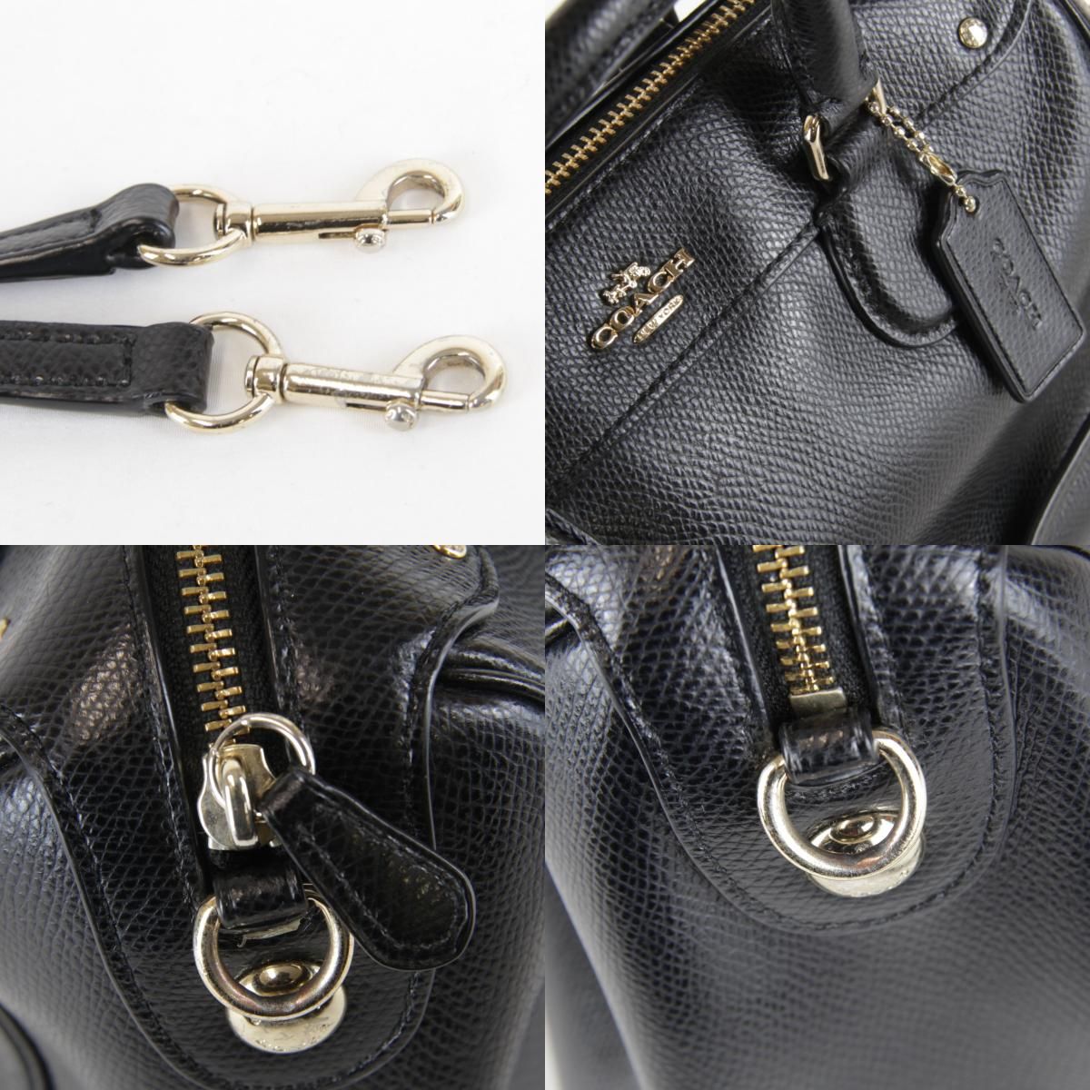 USED』COACH【コーチ】 2WAY ブラック ショルダーバッグ ハンドバッグ 