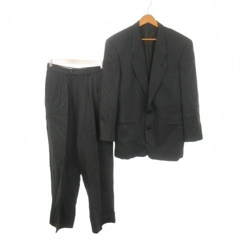 ジョルジオアルマーニ GIORGIO ARMANI シングルスーツ スーツ 44REG グレー 灰色 グリーン 緑 総裏地 ノーベント /AH5 GY18