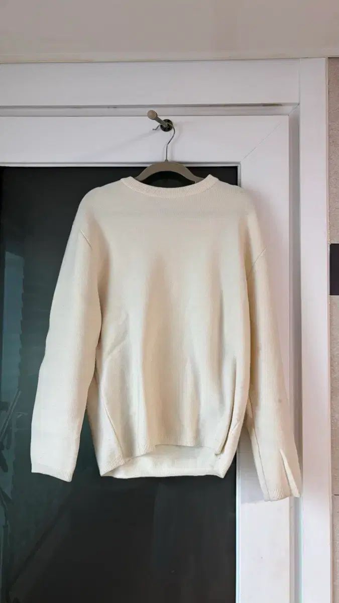 LMOOD エルムード Hwaran セミオーバー ニット クリーム 46サイズ