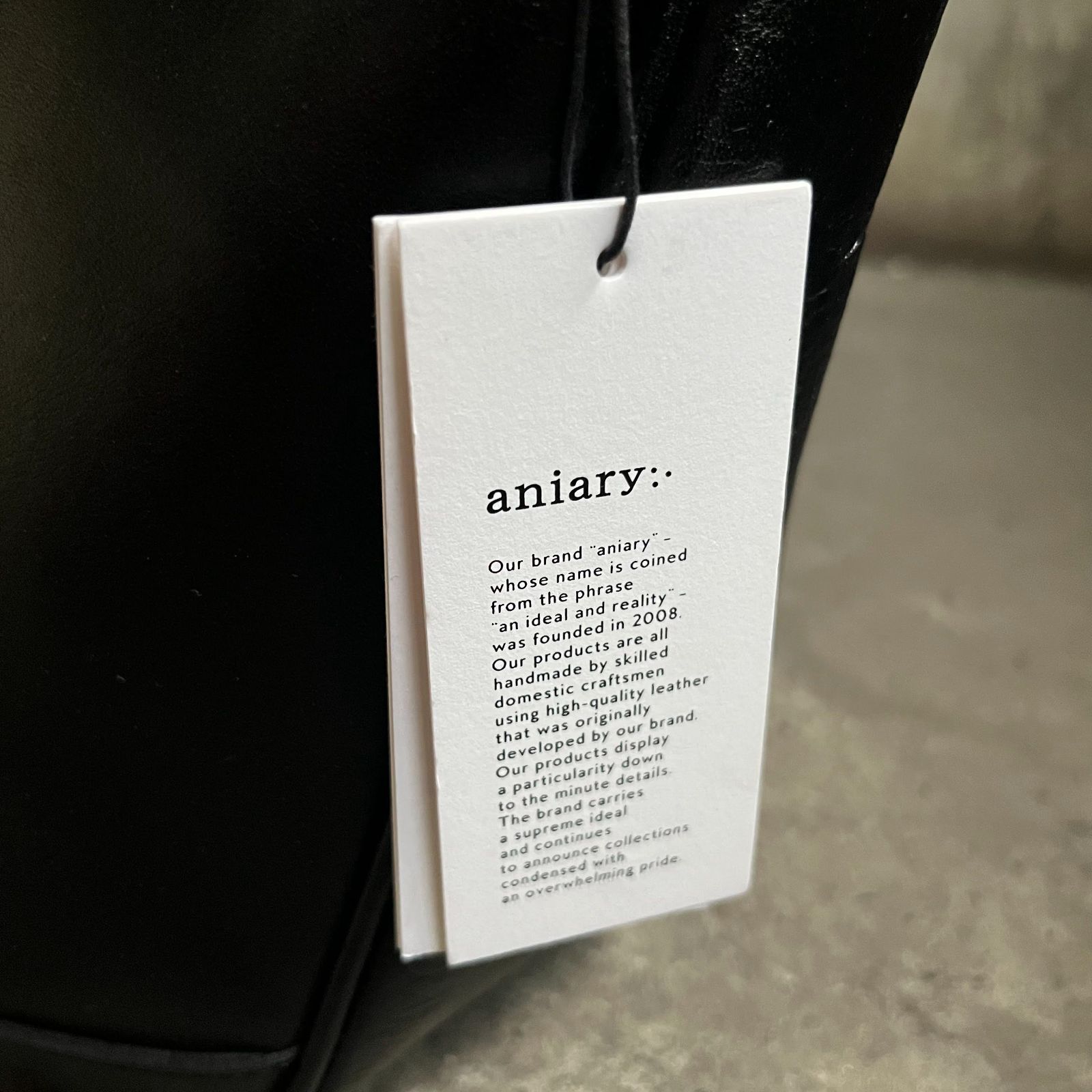 aniary Antique Leather ショルダーバッグ Black バルケッタ 01-03008 