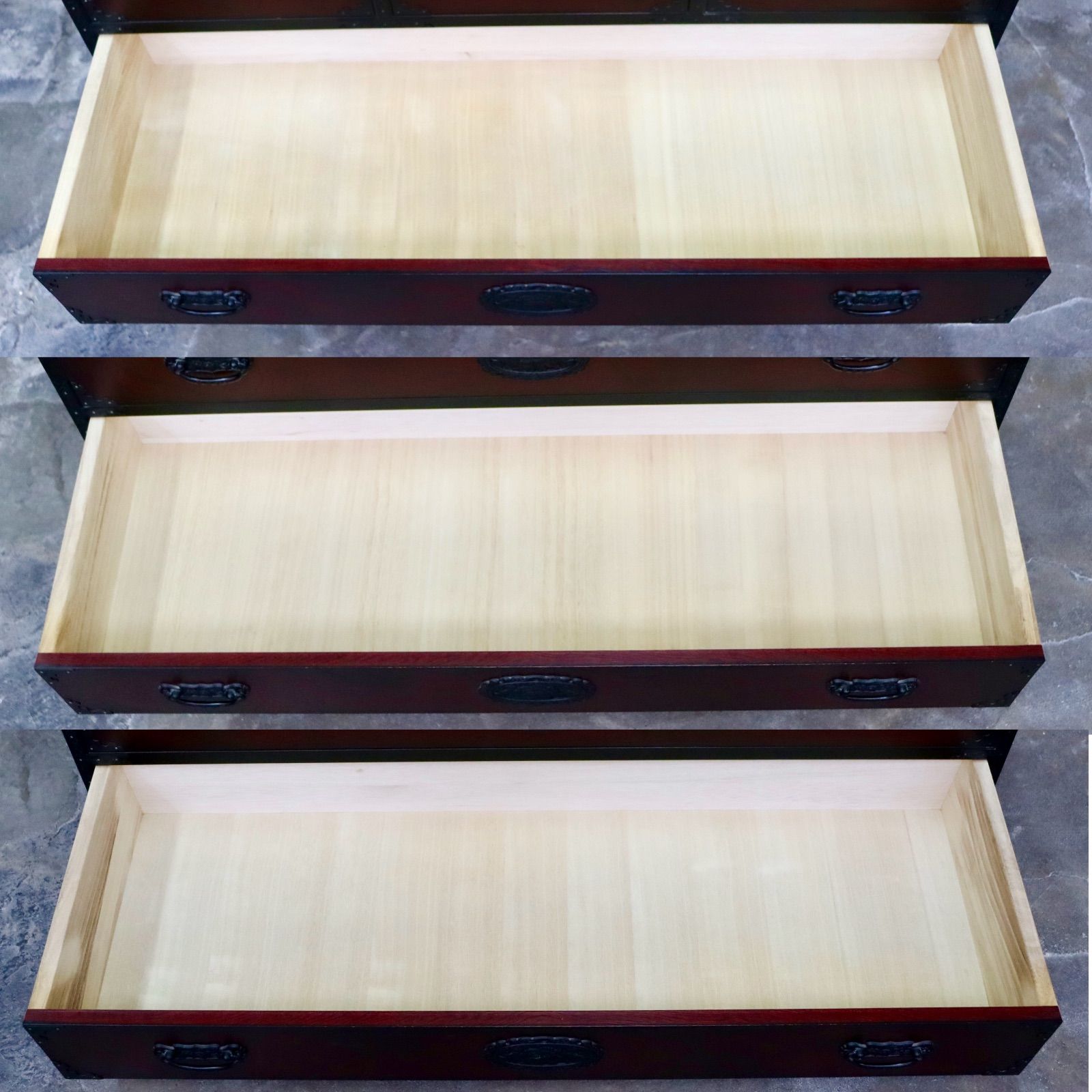 GMIS405○三丸家具工芸 欅 4段チェスト 整理箪笥 民芸箪笥 伝統工芸