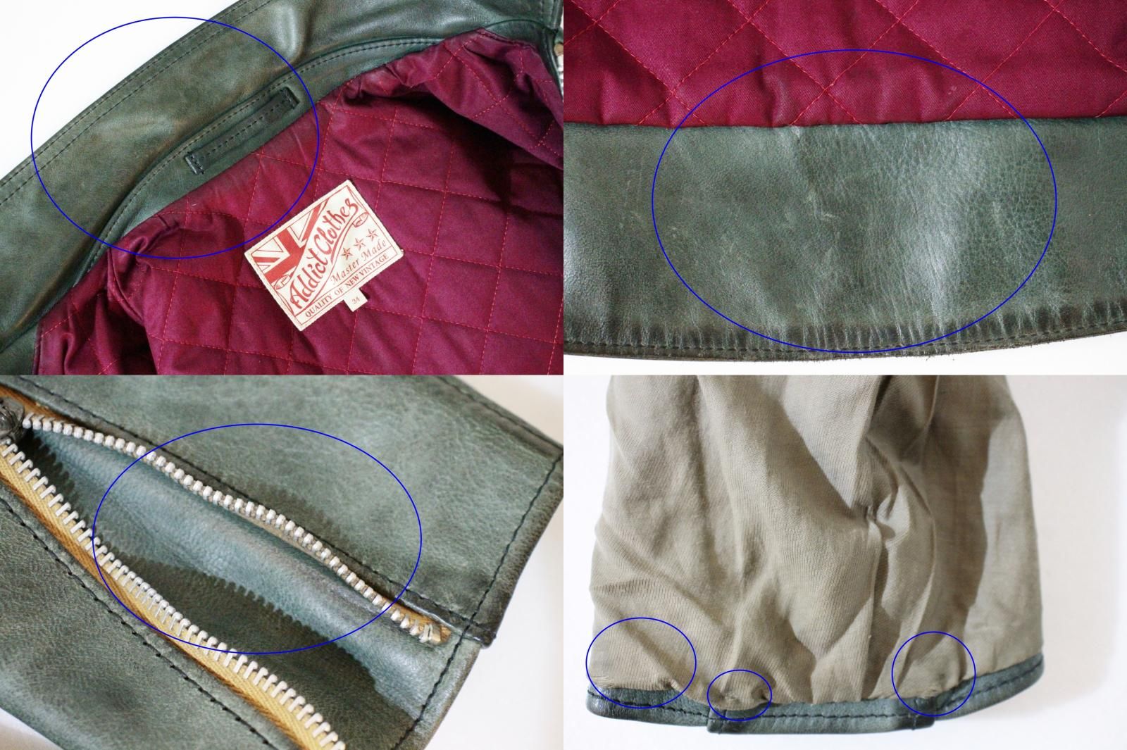 中古】 メンズシングルライダースジャケット 34 ADDICT CLOTHES/ホース