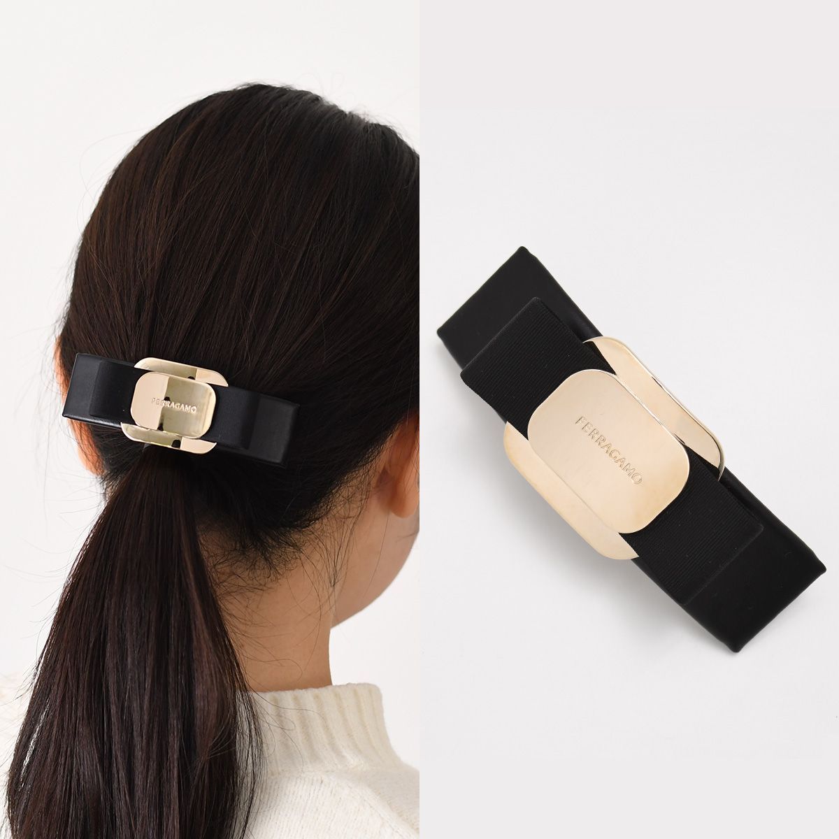 FERRAGAMO フェラガモ リボンバレッタ - メルカリ