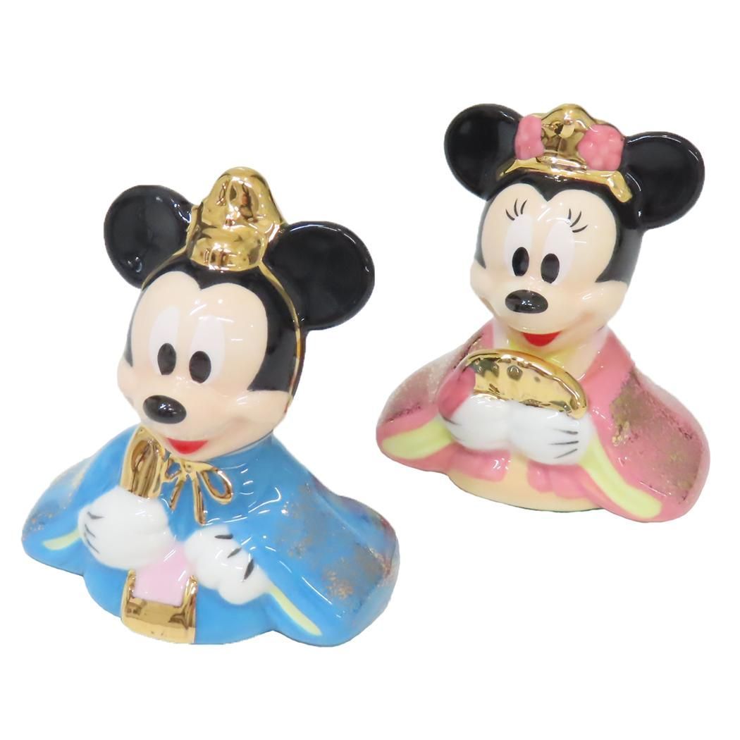 ミッキー＆ミニー 雛人形 磁器製 ひな人形 ディズニー 吉徳 コンパクト