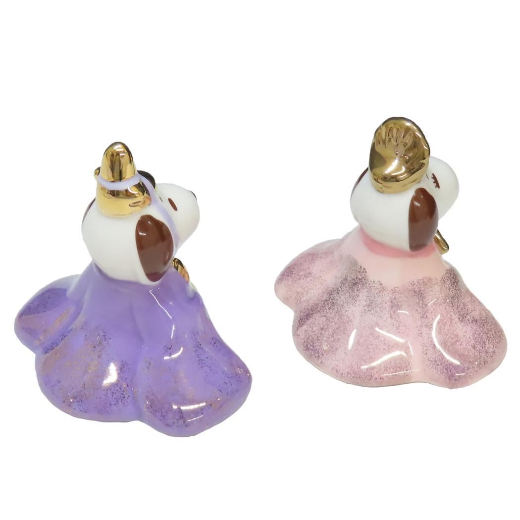 スヌーピー＆ベル 雛人形 磁器製 ひな人形 ピーナッツ 吉徳 コンパクト