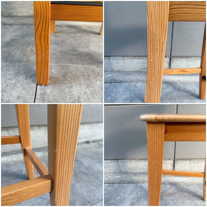 IKEA INGOLF カウンターチェア 背もたれ付き 2脚セット 木製