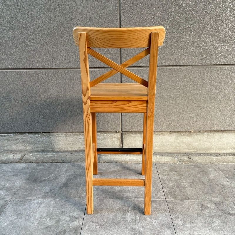 IKEA INGOLF カウンターチェア 背もたれ付き 2脚セット 木製