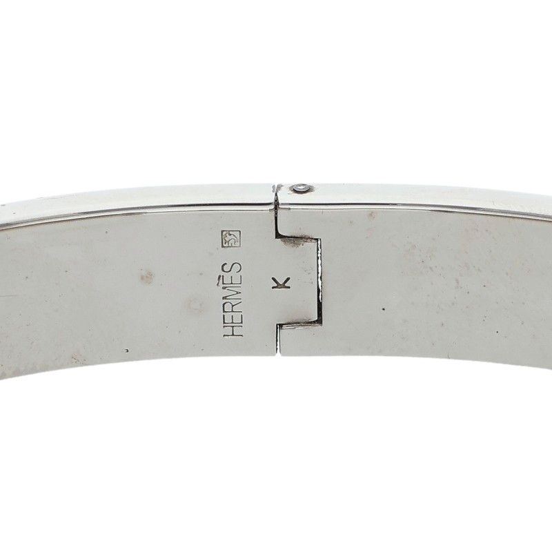 エルメス クリッククラックPM K刻印 Hバックルシルバーブレスレット