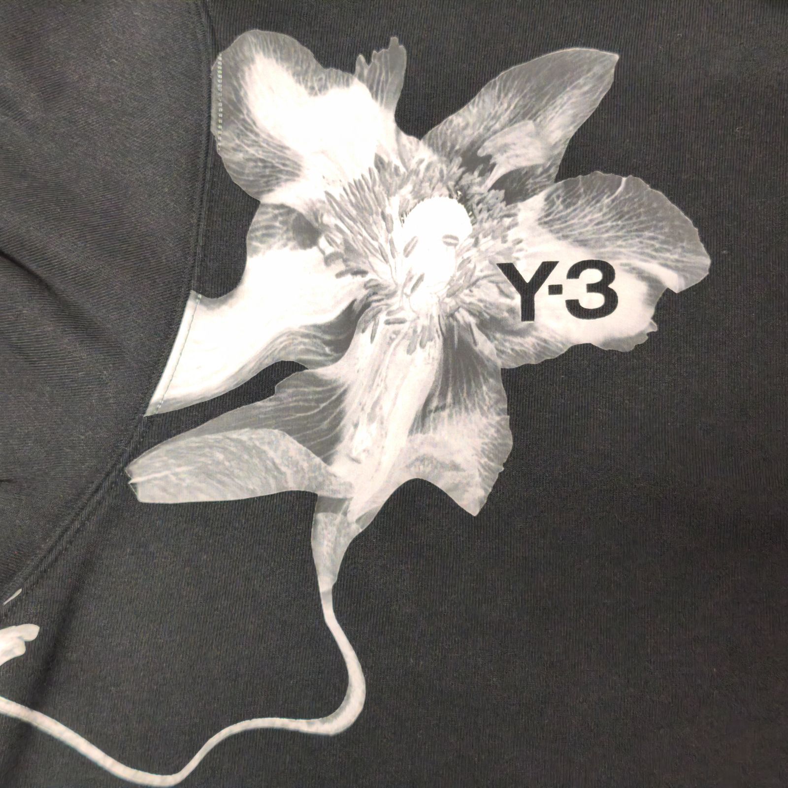 Y-3 ワイスリー Graphic French Terry Hoodie 花柄 ロゴ パーカー
