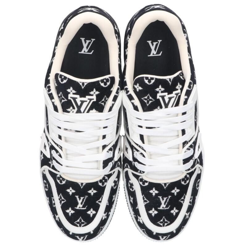 ルイヴィトン LVトレイナー・ライン モノグラム ベロア ローカット