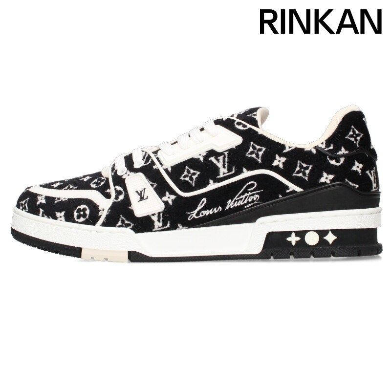 ルイヴィトン LVトレイナー・ライン モノグラム ベロア ローカット