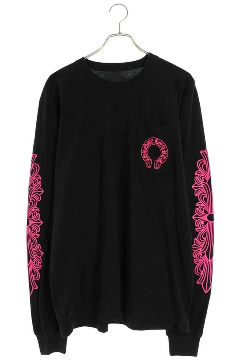 クロムハーツ CH L/S/1 袖フローラルバックホースシュープリント長袖