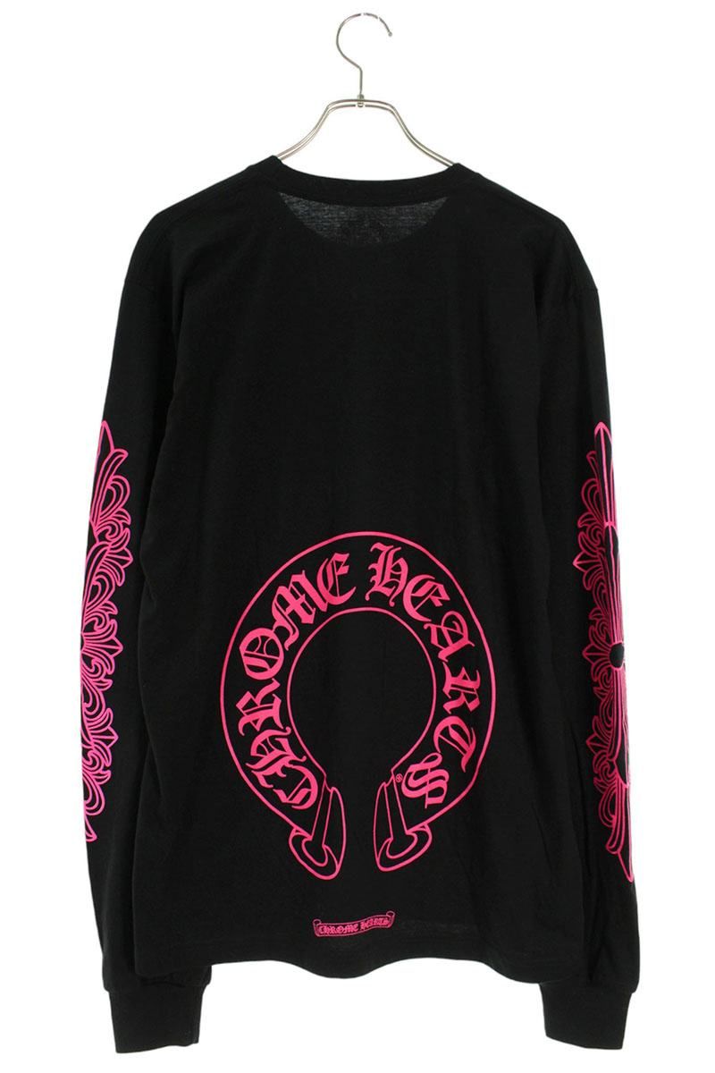 クロムハーツ CH L/S/1 袖フローラルバックホースシュープリント長袖