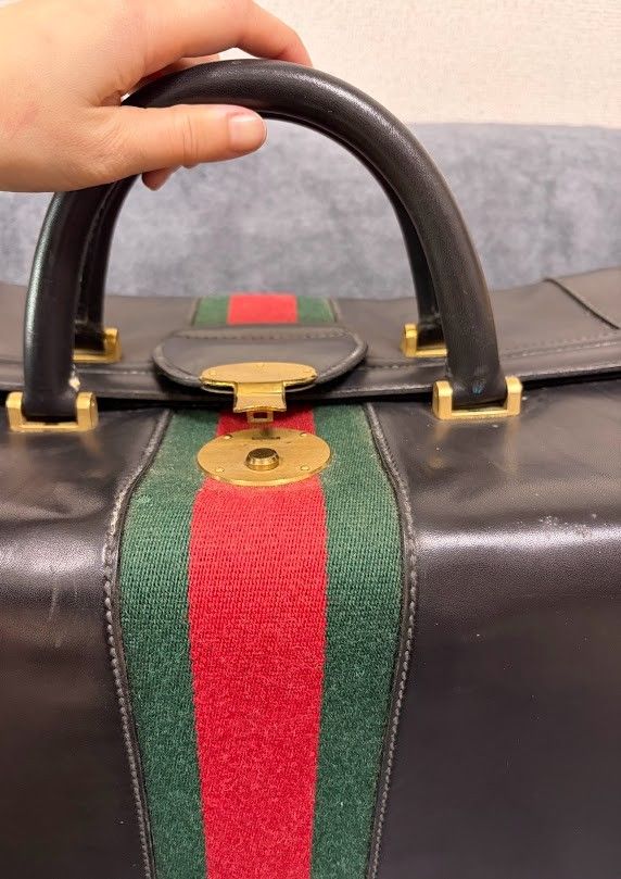 ☆ OLD GUCCI グッチ ドクターズバッグ ボストン シェリーライン