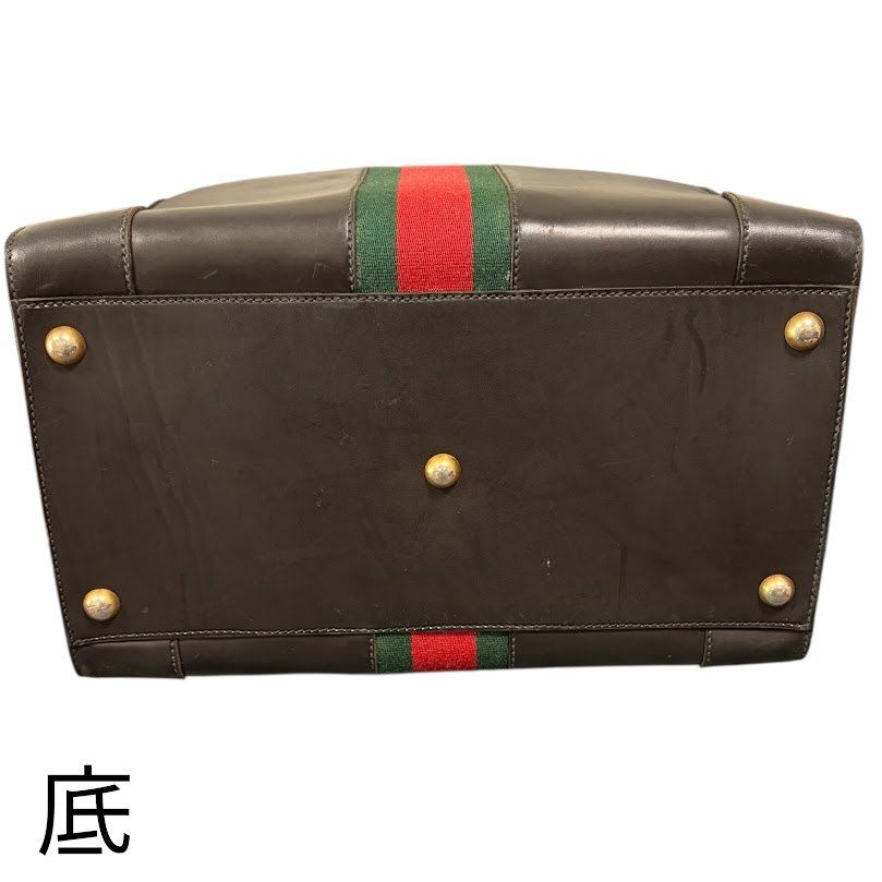 ☆ OLD GUCCI グッチ ドクターズバッグ ボストン シェリーライン