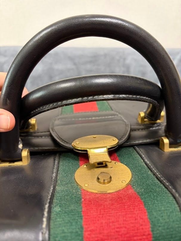 ☆ OLD GUCCI グッチ ドクターズバッグ ボストン シェリーライン