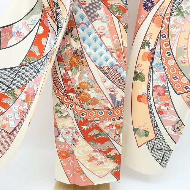 六花-RIKKA- 正絹 金駒刺繍 松竹梅 牡丹 菊 トールサイズ❀絢爛豪華な