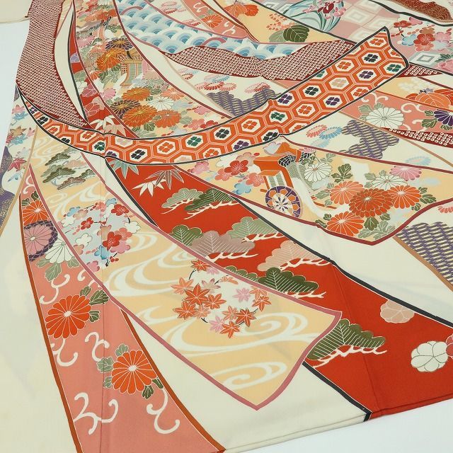 六花-RIKKA- 正絹 金駒刺繍 松竹梅 牡丹 菊 トールサイズ❀絢爛豪華な