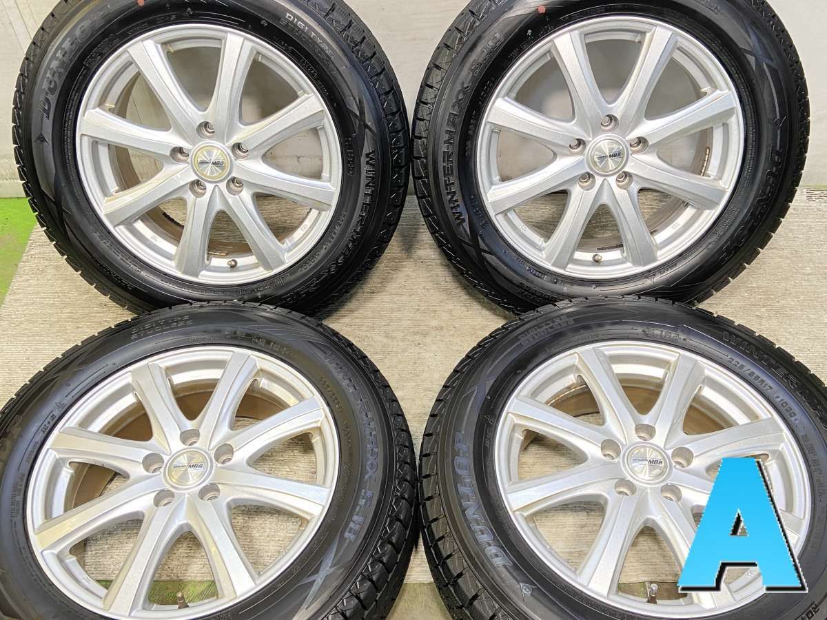 225/65R17 ダンロップ ウィンターマックス SJ8+ MACBES MB8 17x7.0 48 