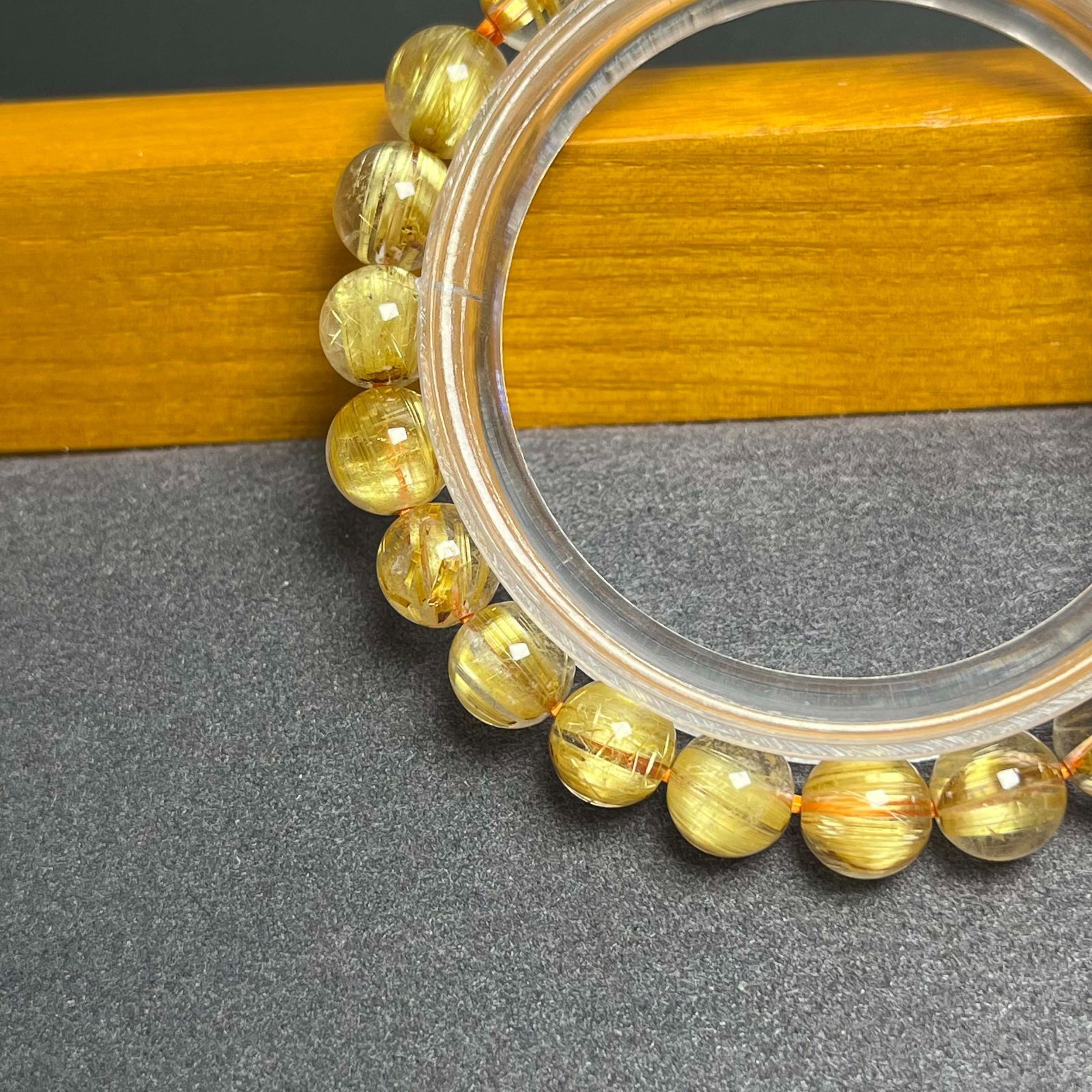 すっごい！金針ルチル！ズーンとくる！満針！ 極上美品☆【160A極!極満針ルチルクォーツ】☆ブレスレット