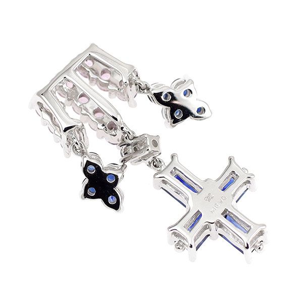 レエッセンシャル笠原真寿美 K18ダイヤモンドペンダントトップ 笠原真寿美 K18WG カラーサファイア ダイヤモンド ペンダントトップ