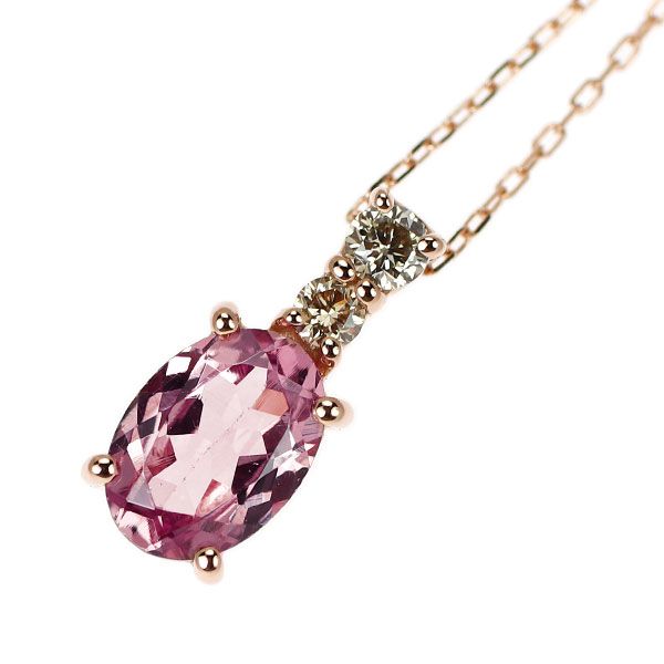 GSTV K18PG ピンクトルマリン ダイヤモンド ペンダントネックレス 0.80