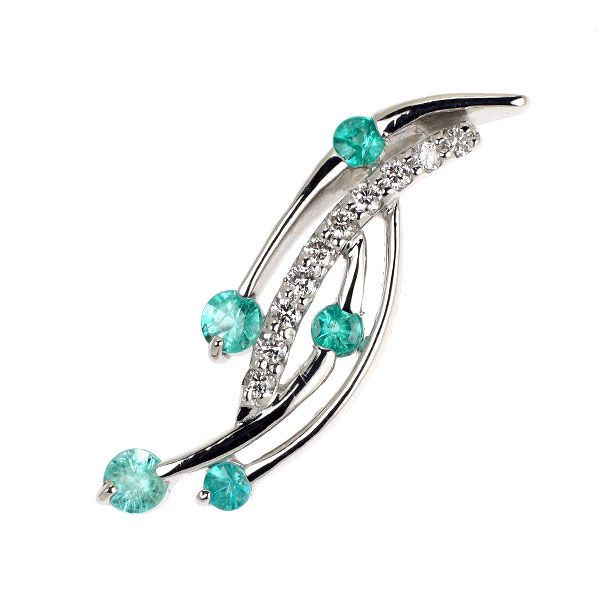 専用 K18WG パライバトルマリン・ダイヤモンド ペンダントトップ K18WG パライバトルマリン ダイヤモンド ペンダントトップ 0.22ct D0