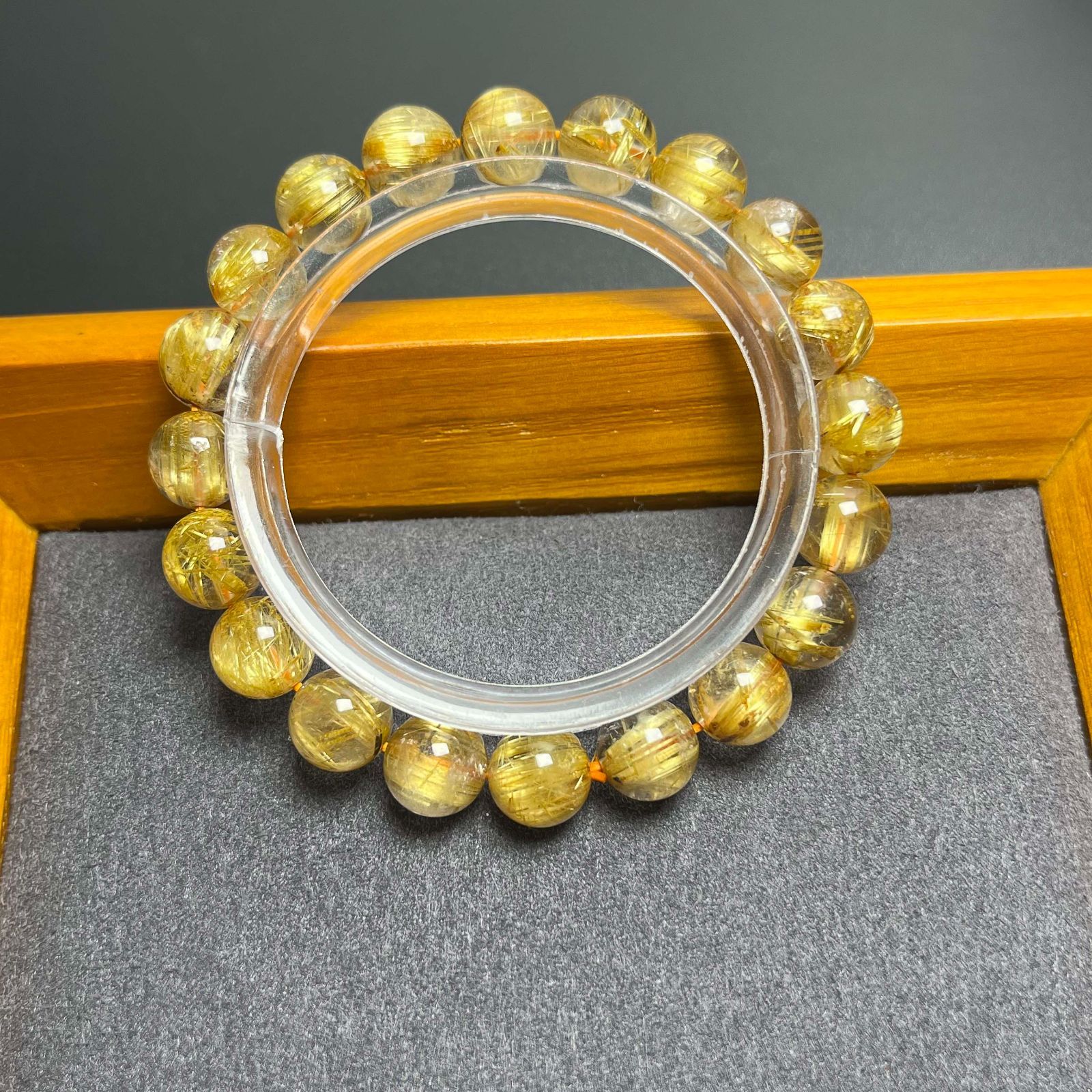  天然水晶 100 A ! 満針ルチルクォーツ ブレスレット パワーストーン 天然石 金運 お守り 9 4 mm ZB 9922 ブレスレット アクセサリー