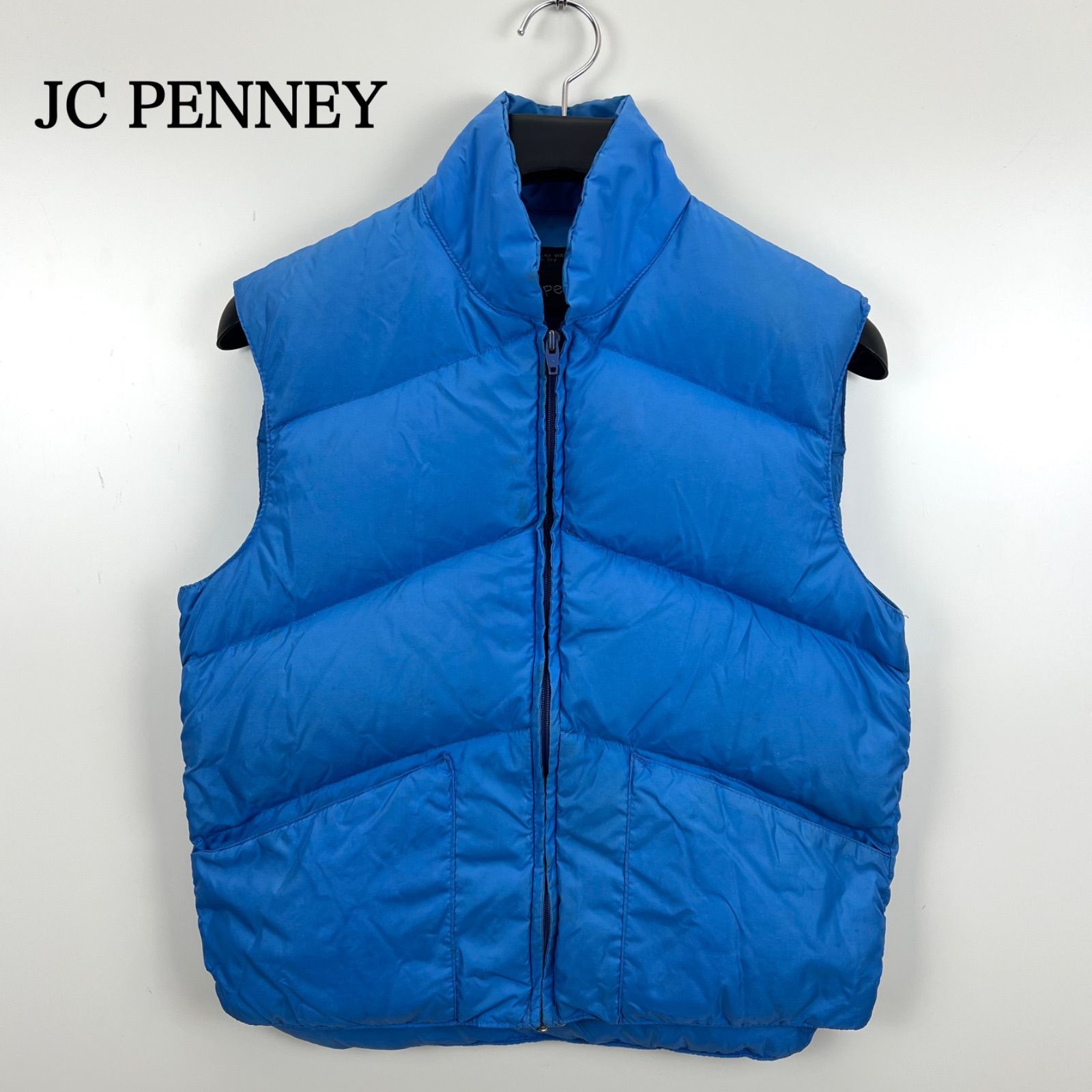 JC PENNEY 90s USA vintage DOWN vest S JCペニー ダウンベスト 青