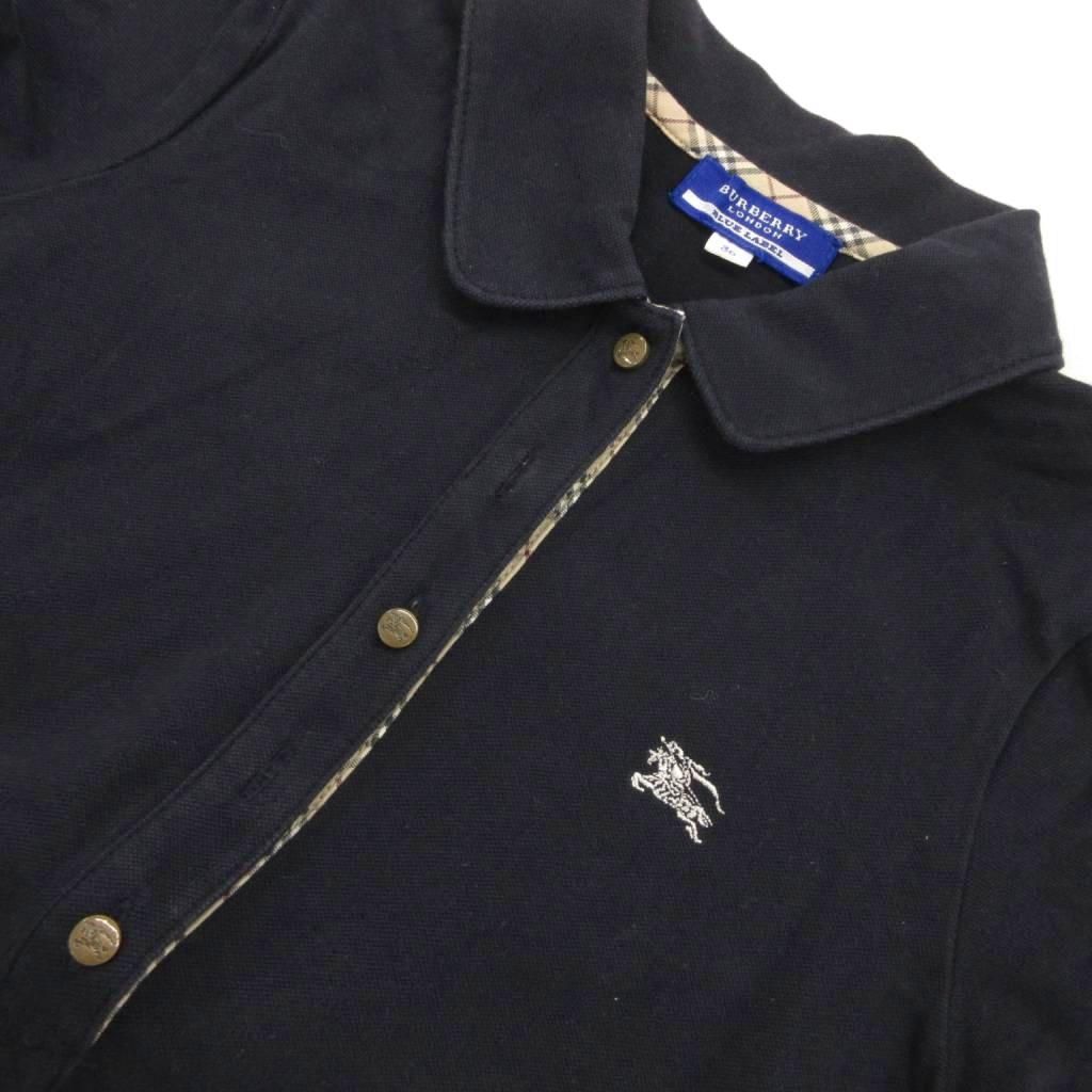 バーバリーブルーレーベル BURBERRY BLUE LABEL ポロシャツ 36 鹿の子