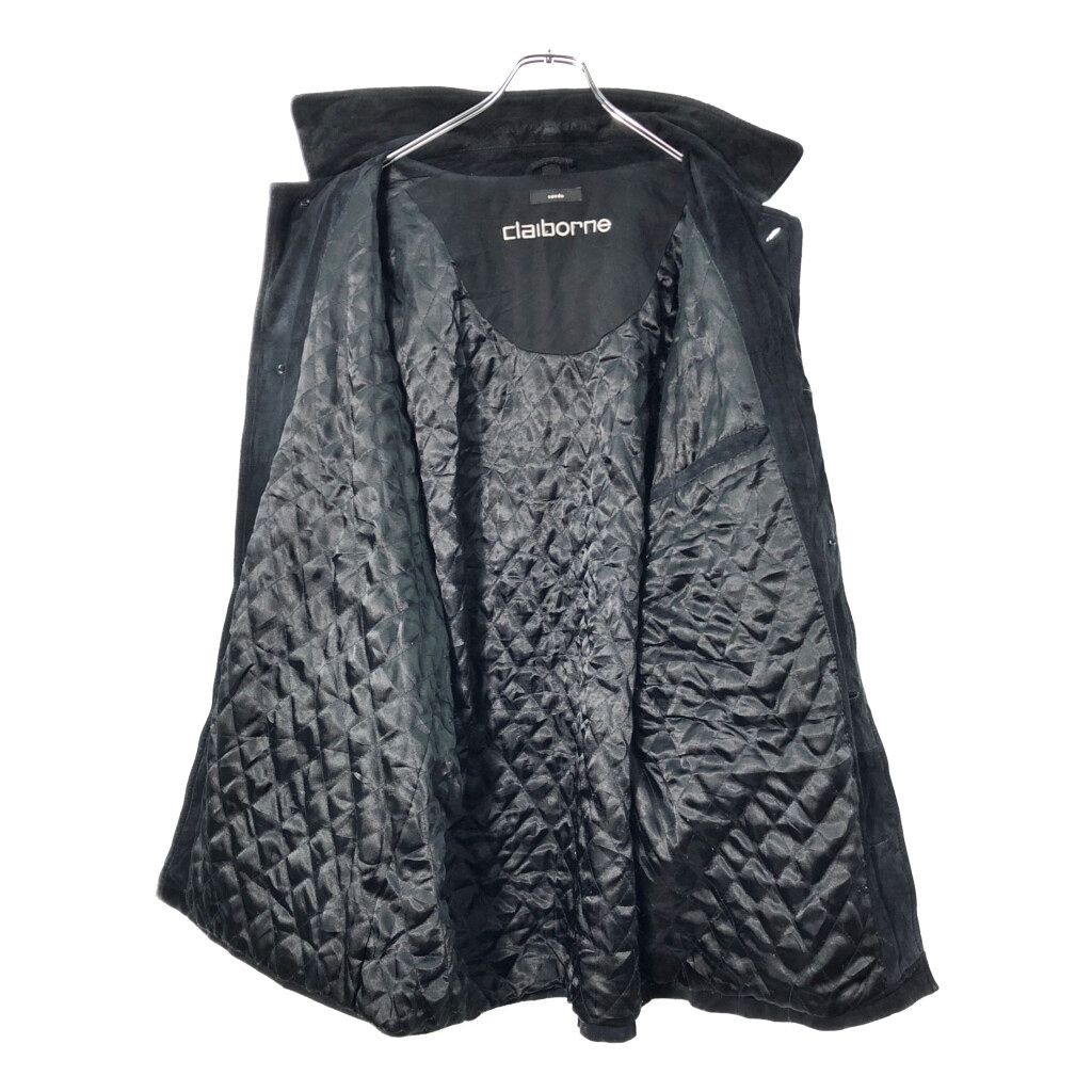 claiborne クレイボーン スエードレザー ハーフコート ブラック(メンズ