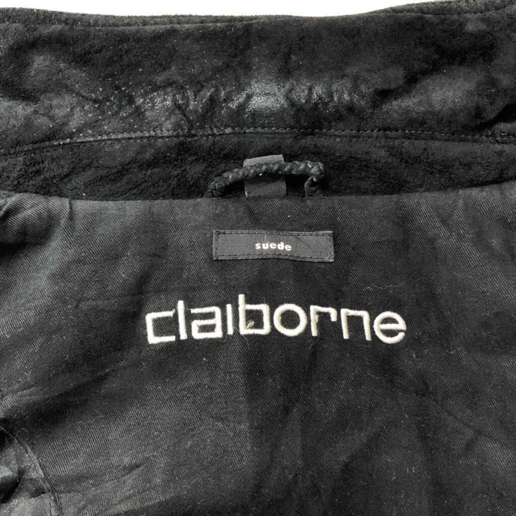 claiborne クレイボーン スエードレザー ハーフコート ブラック(メンズ