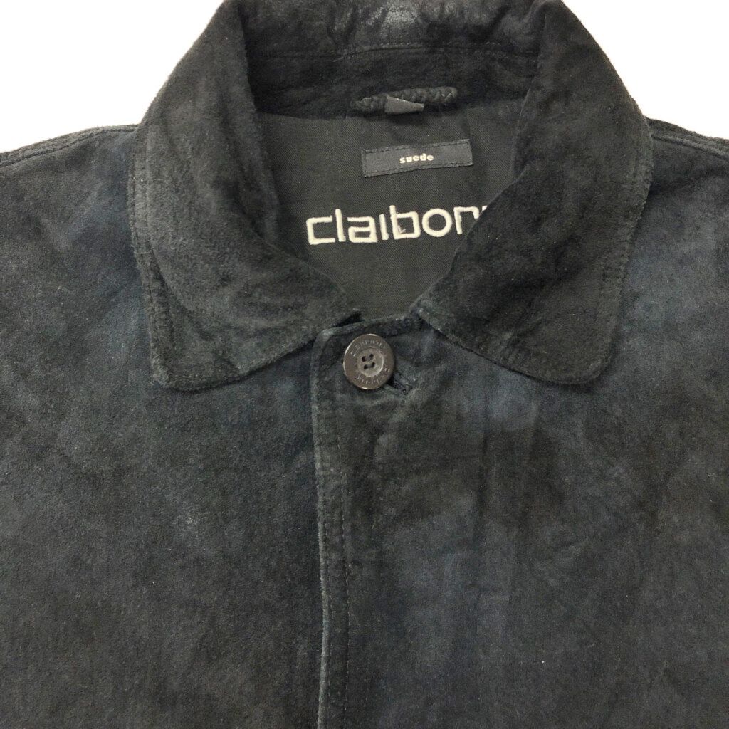claiborne クレイボーン スエードレザー ハーフコート ブラック(メンズ