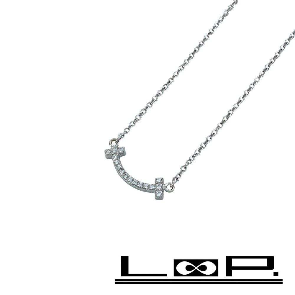 ティファニー □美品□ Tスマイル マイクロミニ ネックレス