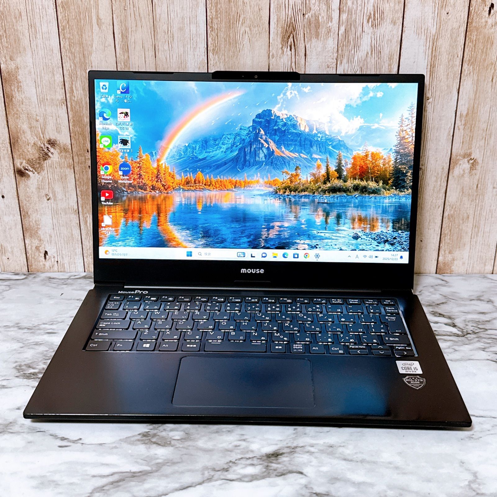 2020年製‼️快適SSD256✨8GB✨オフィス✨カメラ付き黒ノートパソコン 2020年製✨第10世代 爆速SSD/メモリ8GB✨カメラ マウス 薄型パソコン