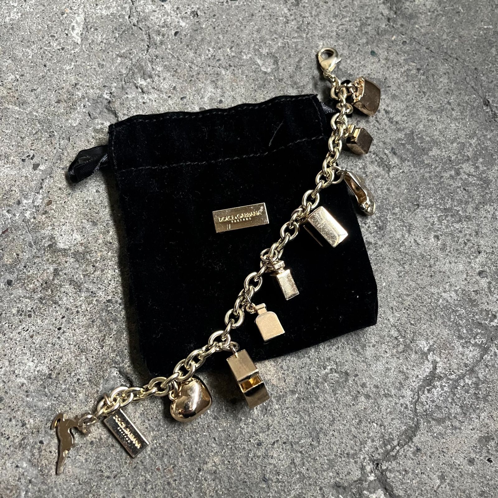 DOLCE&GABBANA Perfume Gold Bracelet ドルチェアンドガッバーナ 