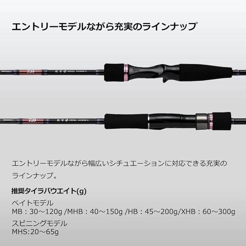 ダイワ(DAIWA) タイラバロッド 紅牙X 69MB-S ブラック 1 69MB-S タイラバロッド 紅牙 船竿 Daiwa 紅