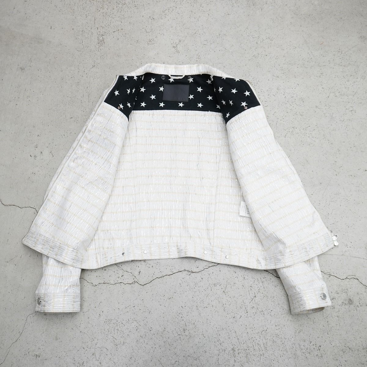 美品 ORIMI オリミ zip up jacket ジップ アップ ラメ ブルゾン 