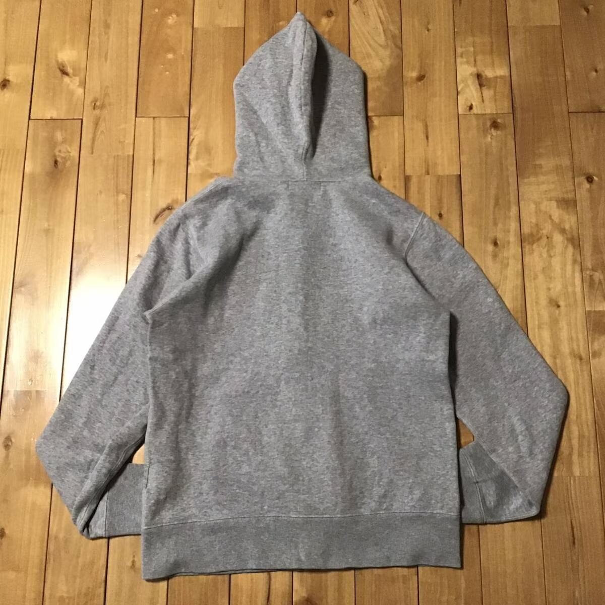 ★美品A Bathing Ape エイプ グレー フルジップパーカー BAPE A BATHING APE アベイシングエイプ BAPE ジップパーカー グレー系 XL
