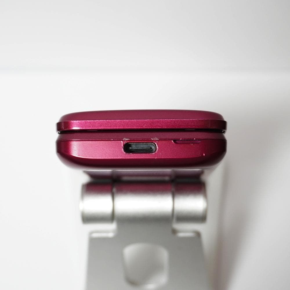 au かんたん携帯 KYF41 ワインレッド 京セラ ガラホ 純正SD付き