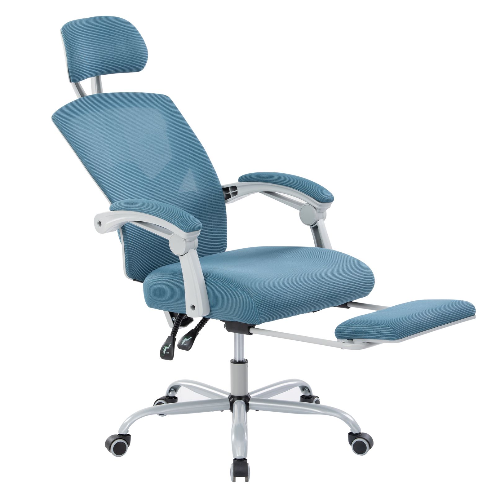 新品登場】オフィスチェア 事務所チェア リクライニング機能 足載せ